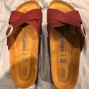Burgundy Birkenstocks